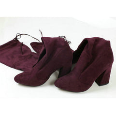 Flock Leather Women Over Knee Boots