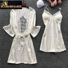 Sexy Lace Long Sleeve Ladies Nightwear