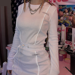 Women Crop Top Bottom Skirts