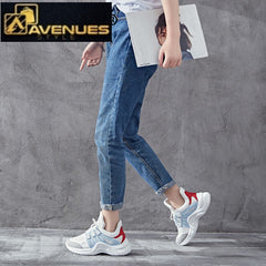 Women Lace Up Breathable Mesh Shoes