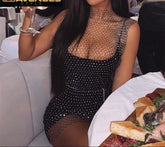 Chic Sleeveless Fishnet Women Dresses