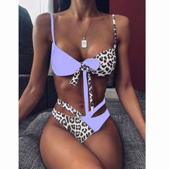 Chic High Waist Swimwear Thong Brazilian Bikini Set