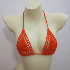 Women's Micro Thong String Lattice Bikinis Top Crochet Swimwear