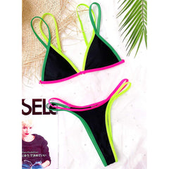 Women's 2 Piece Swimsuit Deep V-Neck Chic Bikini Sets Swimwear