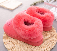 Heart-Shaped Cotton Women Slippers