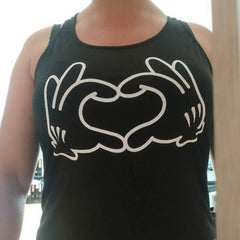 YSDNCHI 2019 New Harajuku Love Hand Printed Women T-shirts Casual Tee Tops Summer Sleeveless Female T Shirt Women Clothing Hot