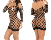 Top Women slips Transparent Mesh Bodystockings Bodycon Sexy Underwear Dress ropa interior femenina femme Fishing net sex