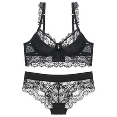 Lace Breasted Push Up Women Underwear Set