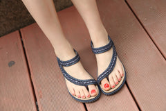 Flat Bohemia Flip Flop Crystal Sandals