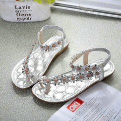 Flowers Bohemian Ladies Flat Sandals