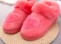 Heart-Shaped Cotton Women Slippers