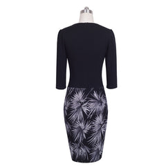 Vintage Jacket Elegant Patterns One-Piece Bodycon Dress
