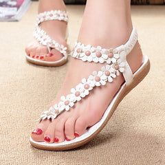 Flowers Bohemian Ladies Flat Sandals
