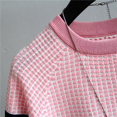 Women Striped Knitted Cotton T-Shirt