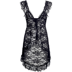 Lace Sexy Lingerie Dress Women Homewear Night Gowns + G-string Sexy Panties Nightwear Sleepwear Sets