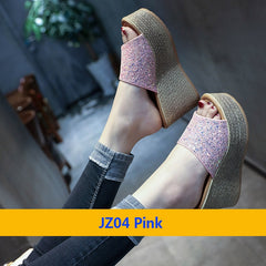 Women Outside Clog Wedge Sandals