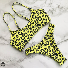 Women's Chic Bikini Leopard Bathing Suit Two Piece Chic Swimsuit