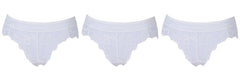 Sexy Lace Mid-Rise Underwear Hollow 3-Piece Panties
