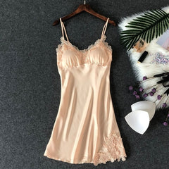 Women's Sexy Silk Nightgown Dress