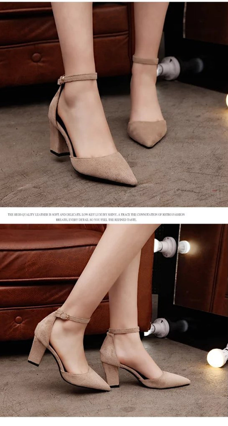 Woman Thick Pumps Comfortable sandals