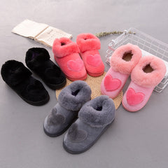 Heart-Shaped Cotton Women Slippers