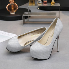 Woman pumps wedding party shoes