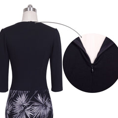 Vintage Jacket Elegant Patterns One-Piece Bodycon Dress