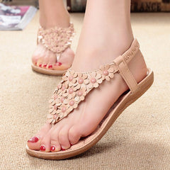 Flowers Bohemian Ladies Flat Sandals