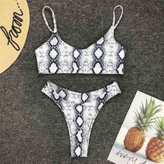 Women's Chic Bikini Leopard Bathing Suit Two Piece Chic Swimsuit