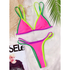 Women's 2 Piece Swimsuit Deep V-Neck Chic Bikini Sets Swimwear