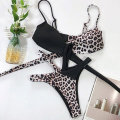 Chic High Waist Swimwear Thong Brazilian Bikini Set