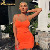 Cotton Sleeveless High Waist Sexy Dress