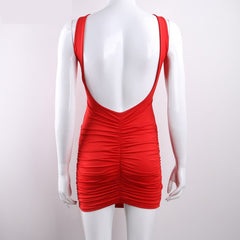 V Neck Backless Chic Bodycon