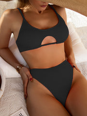 Chic High Waist Swimwear Thong Brazilian Bikini Set