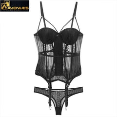 Sexy Bustier with Girdle Set Lingerie