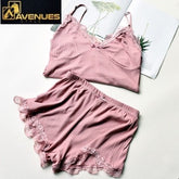 Sexy Lace Top And Shorts Set