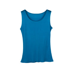 Real Silk Solid Basic Vest O-Neck Tank Top