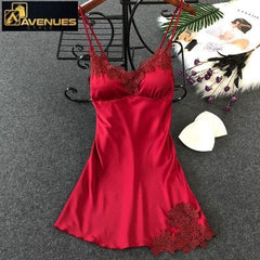 Women's Sexy Silk Nightgown Dress