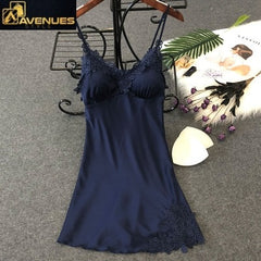 Women's Sexy Silk Nightgown Dress