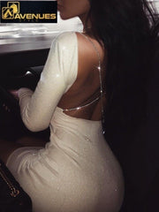 Women's Backless Bodycon Mini Dress