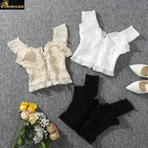 Women's Sleeveless Autumn Bustier Crop Tops