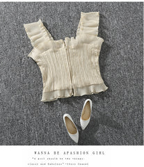 Women's Sleeveless Autumn Bustier Crop Tops