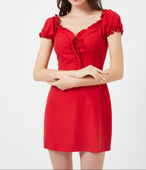 Women Vintage Lace Mini Dress