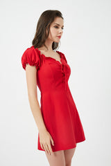 Women Vintage Lace Mini Dress