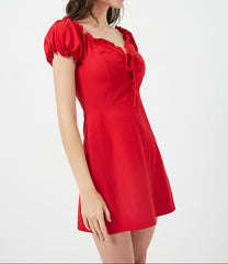 Women Vintage Lace Mini Dress