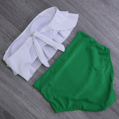 Women High Waist Swim Bathing Suit