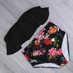Women High Waist Swim Bathing Suit