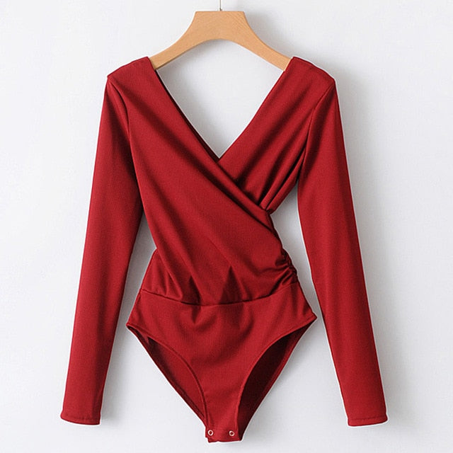 Backless Long Sleeve Bodysuit