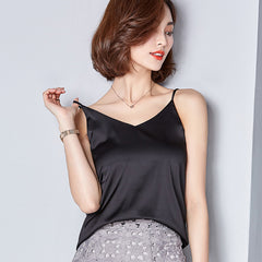 Sexy Silk Women Blouse Shirt