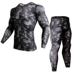 Men Long Sleeve Fitness Cloth Set